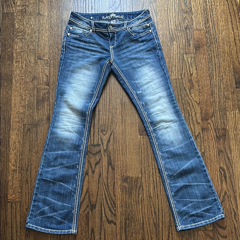 Almost Famous Women's Boot Cut Jeans - Classic Blue